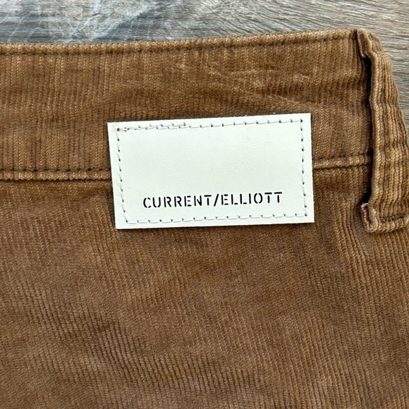 CURRENT/ELLIOTT The Painter Corduroy Wide Leg Jeans in Caramel Size 29 NWT - Picture 11 of 14